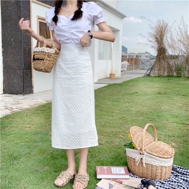 Chân váy hoa dài ulzzang | BigBuy360 - bigbuy360.vn