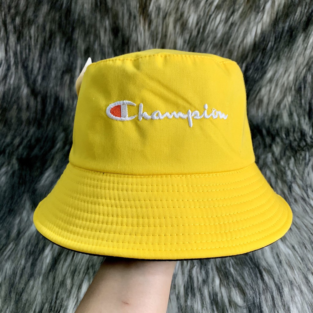 Nón Bucket / Mũ Vành Tròn Tai Bèo 2 Mặt Thêu Logo Champion N055