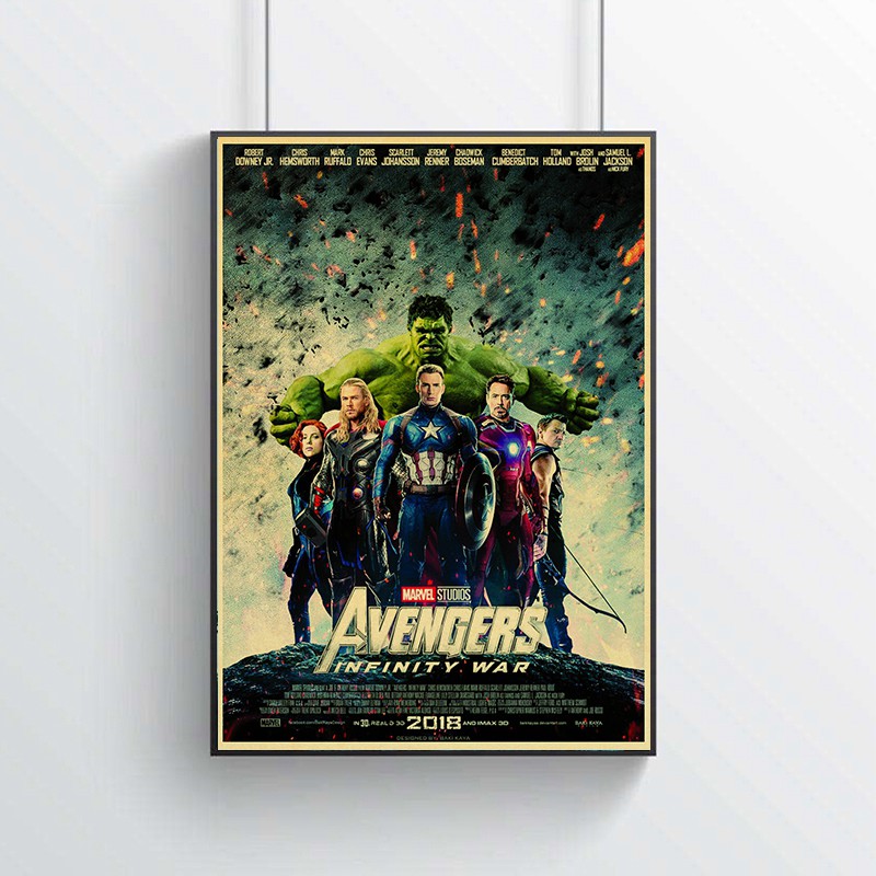 Poster Phim Avengers Infinity War Dán Tường Trang Trí Tiện Dụng