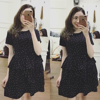 Đầm bi tầng form xòe siêu dễ thương
