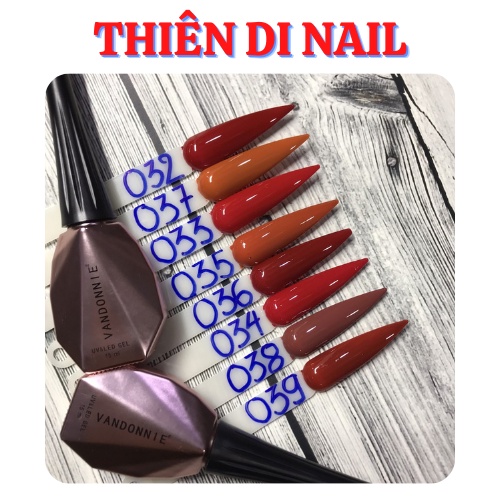 Sơn gel Vandonnie bảng màu 32-39 Thiên Di Nail