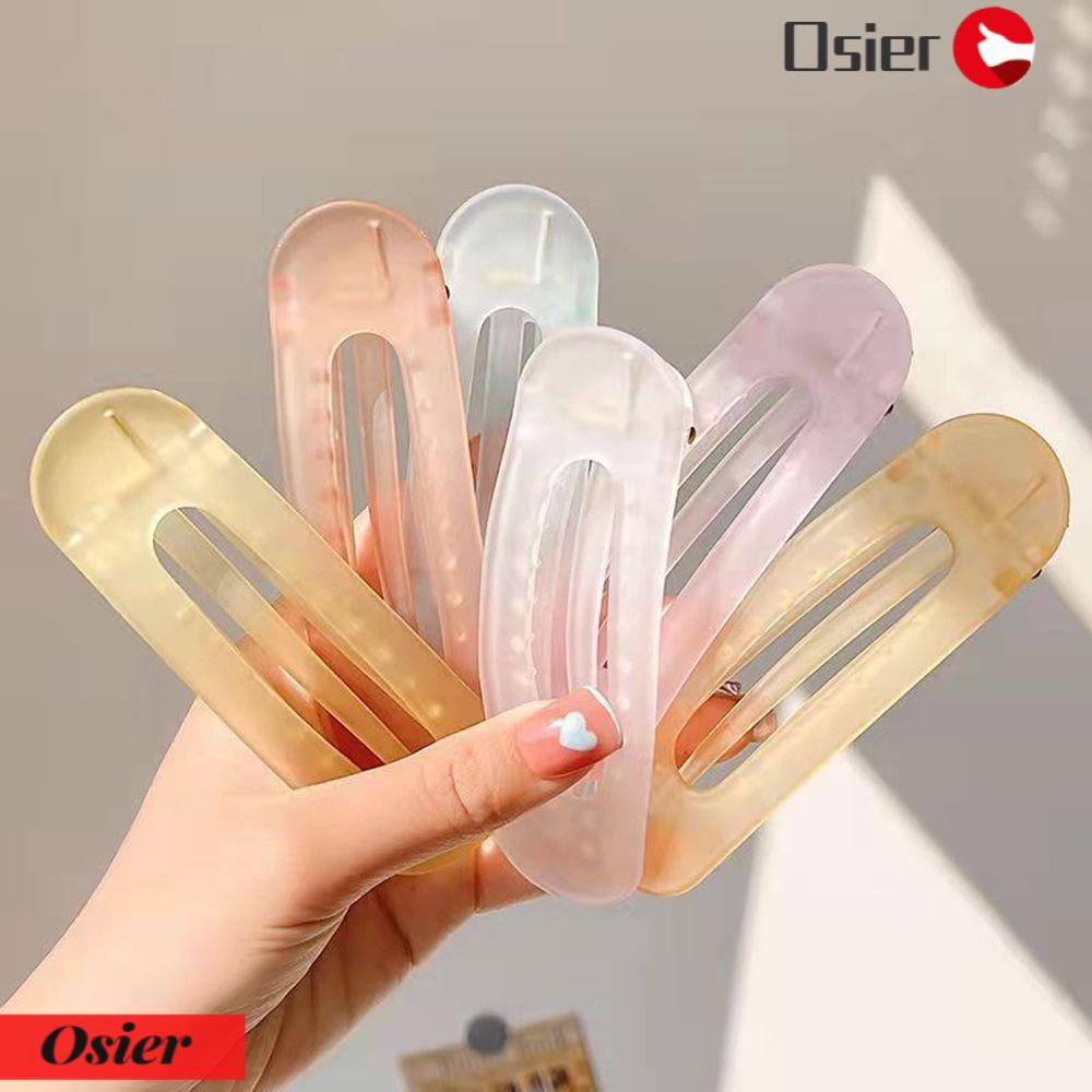 Kẹp tóc hỗ trợ rửa mặt Bằng Acrylic Màu Kẹo Họa Tiết Hình Học Thời Trang