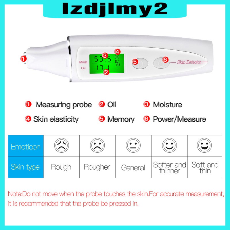 Máy Phân Tích Dưỡng Ẩm Da / Chăm Sóc Da Mặt Màn Hình LCD Kỹ Thuật Số La