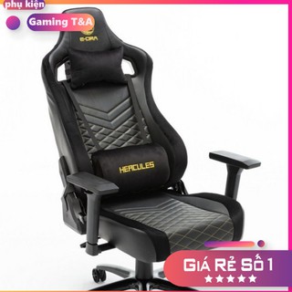 Ghế gaming E-DRA Hercules EGC203 V2 Black - Ghế game tốt nhất tầm giá - Chất liệu da PU - Foam cao cấp - BH 12Tháng