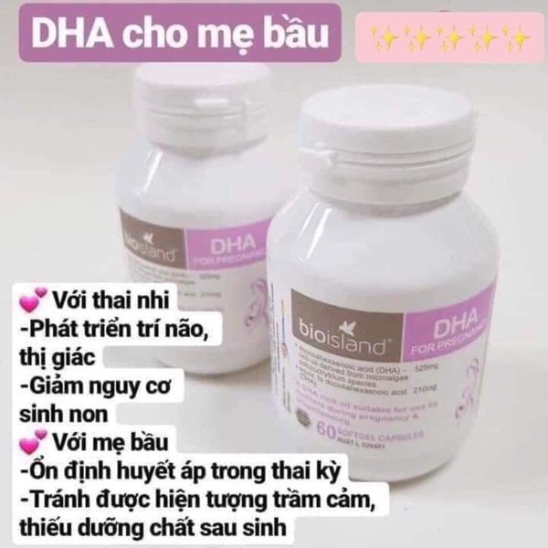 DHA cho bà bầu Bio Island For Prenancy 60 viên của Úc