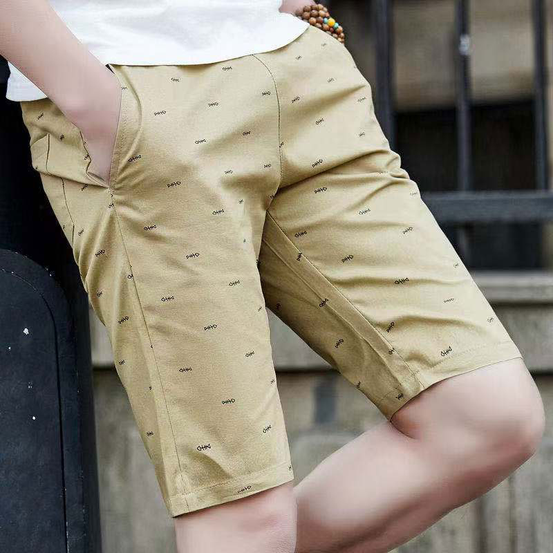Quần đùi dây rút chất liệu 100% cotton thời trang thường ngày cho nam