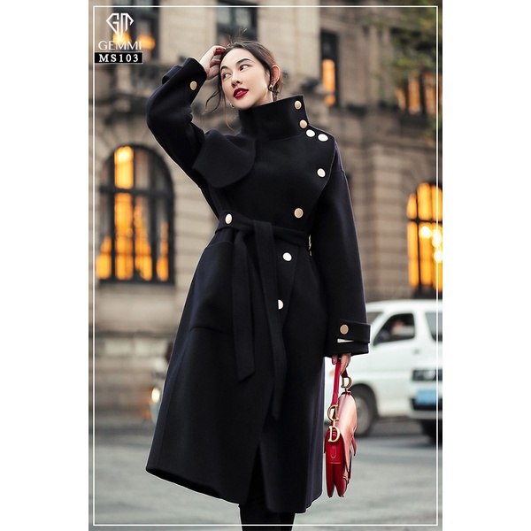 Áo khoác măng tô nữ thiết kế Gemmi fashion, MS103