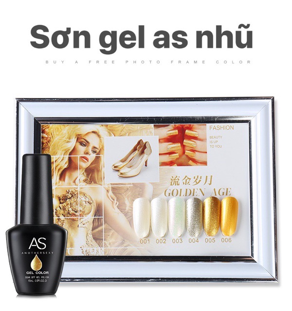 Sơn gel As nhũ mịn Trắng Vàng ( mã LJSY )