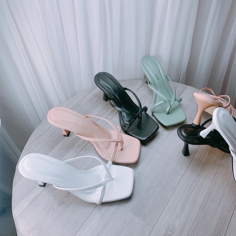 Guốc xỏ ngón cao gót 5p siêu sang chảnh