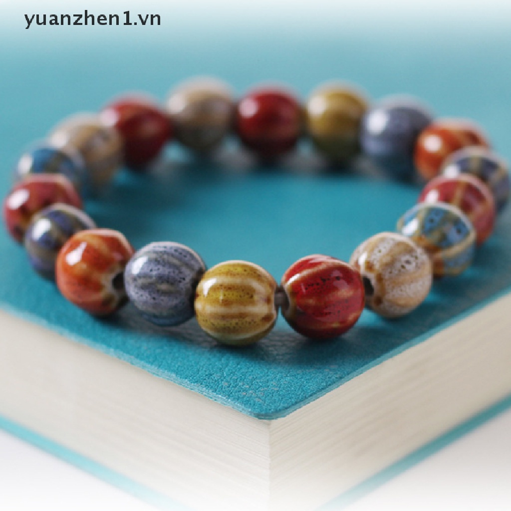 Vòng Tay Chuỗi Hạt Gốm Sứ Phong Cách Dân Tộc Thời Trang