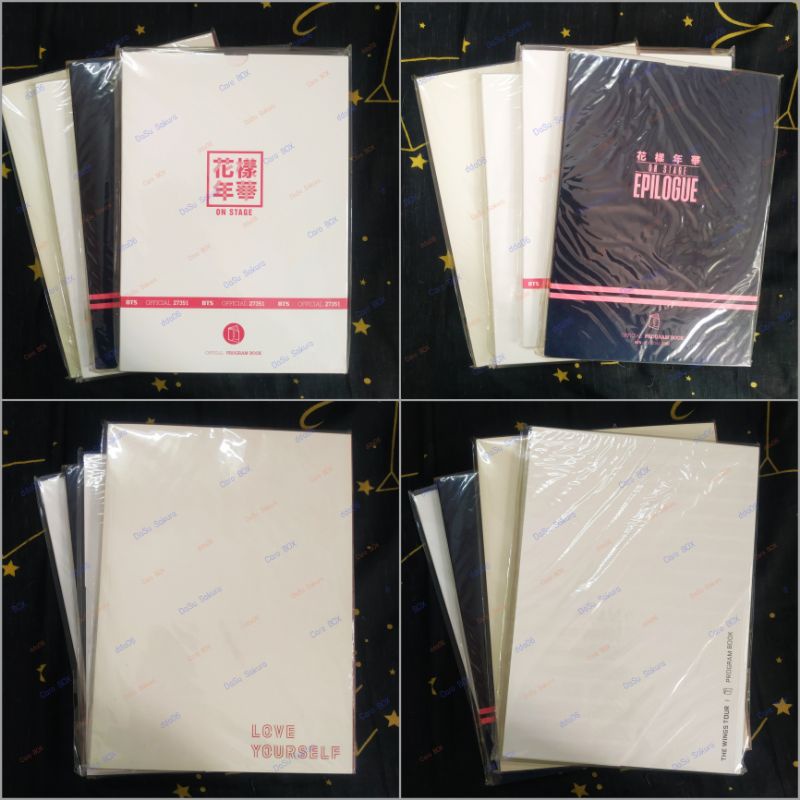 (Có Sẵn - Chính Hãng) BTS Program Book HYYH, Epilogue, Wings, Love Yourself