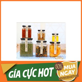 ❣️ Hũ Thủy Tinh Vuông Nắp Thiếc ❣️