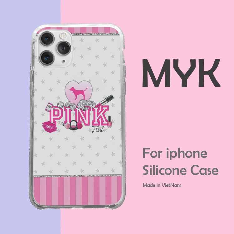 Ốp lưng DOG PINK FLIRT thế giới của nàng cho Iphone 5 6 7 8 Plus 11 12 Pro Max X Xr VICPOD00034
