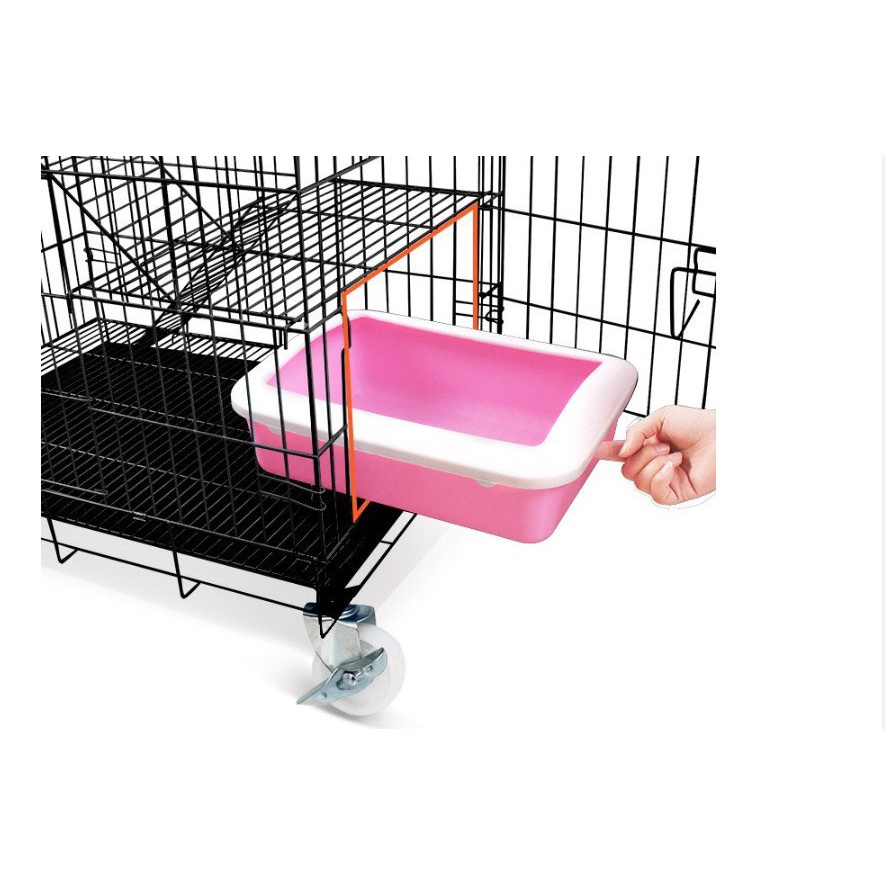 Chuồng Mèo Đại 6 Tầng - 195cm gấp gọn bằng sắt sơn tĩnh điện