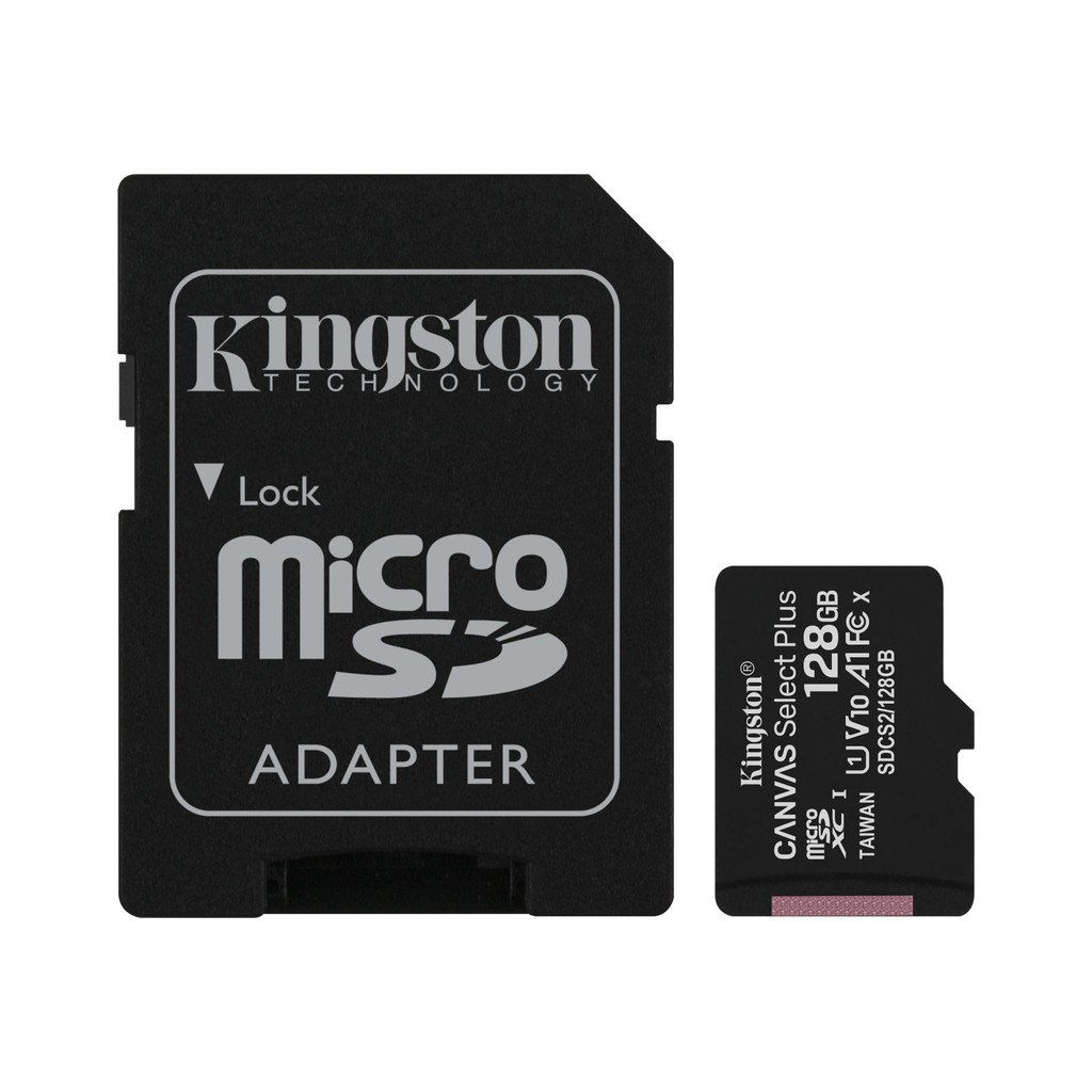 128GB Kingston Thẻ nhớ MicroSD Class 10 (Kèm Adapter) -128GB-Bảo Hành 5 Năm-Hàng Chính Hãng