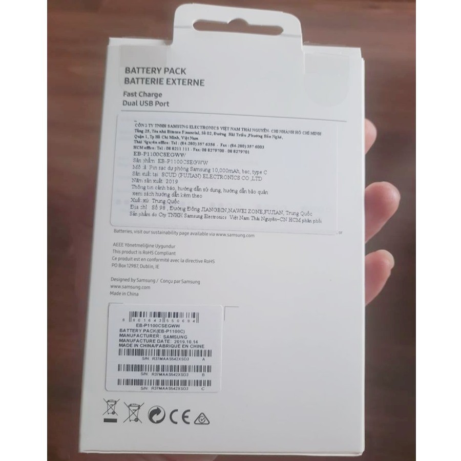 Pin sạc dự phòng [CHÍNH HÃNG] Samsung 10000mAh chuẩn Type C EP-P1100 #Hn store