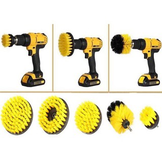 Bộ 3 đầu bàn chải gắn máy khoan - Đầu cọ bàn chải vệ sinh nhà cửa đa năng - đồ làm mộc