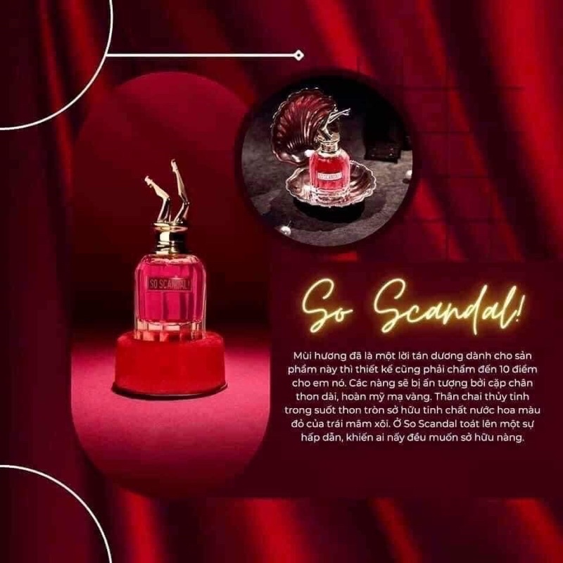 Nước hoa nữ 𝐉𝐞𝐚𝐧 𝐏𝐚𝐮𝐥 𝐆𝐚𝐮𝐥𝐭𝐢𝐞𝐫 𝐒𝐨 𝐒𝐜𝐚𝐧𝐝𝐚𝐥 30ml, 50ml, 80ml