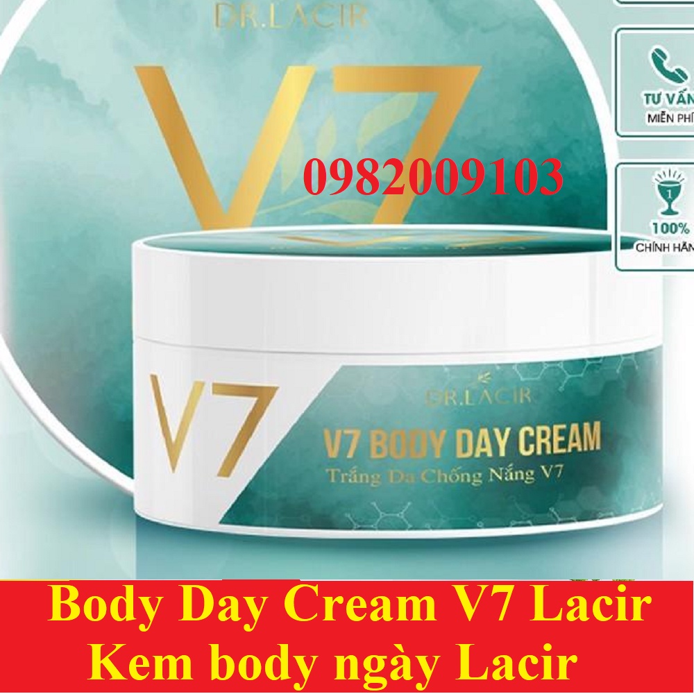 Kem Dưỡng Da Body Ban Ngày V7 DrLacir,V 7 DR LACIR SIÊU VI CHẤT,Cấp ẩm chăm sóc dưỡng trắng da,giúp da mềm mịn