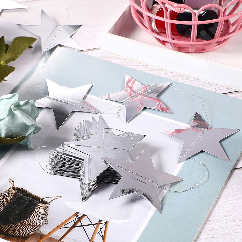 4m vòng ngôi sao giấy lấp lánh trang trí treo tiệc đám cưới sinh nhật Giáng sinh