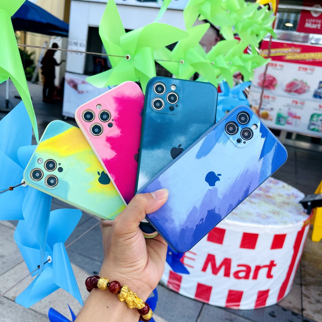Ốp lưng iphone LOANG MÀU cạnh vuông bảo vệ camera 6/6plus/6s/6splus/7/7plus/8/8plus/x/xr/xs/11/12/pro/max/plus/promax | BigBuy360 - bigbuy360.vn