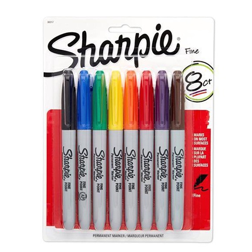 Bút lông dầu vẽ trên mọi chất liệu Sharpie Fine Point 8 màu