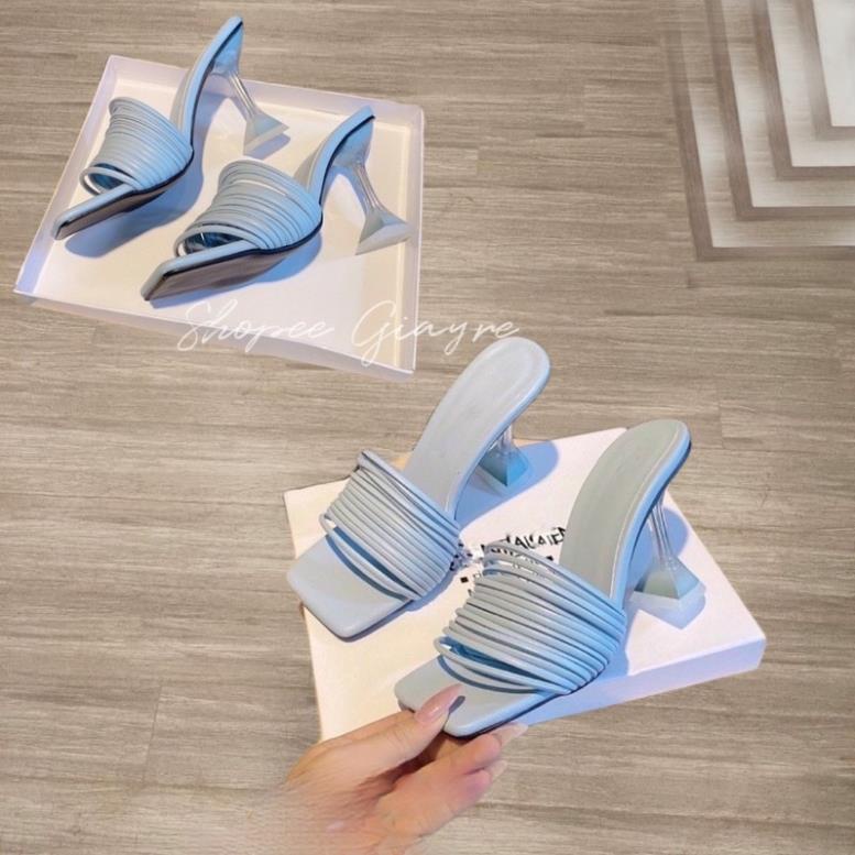 🙈 Guốc quai ngang dây nhuyễn gót mica Y phối màu 9p (hàng đẹp)