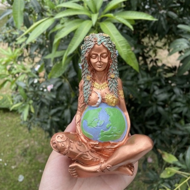 TƯỢNG NỮ THẦN ĐẤT MẸ GAIA | Trang trí Altar - Nhà cửa - Bàn làm việc… | Ancient Magic by Ly Hỏa