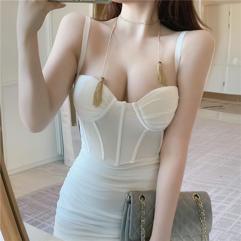 Đầm Hai Dây Dáng Ôm Phong Cách Âu Mỹ Gợi Cảm Cho Nữ