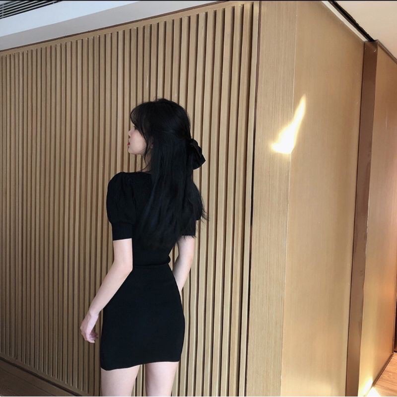 VÁY BODY CỔ NHÚNG TAY BO