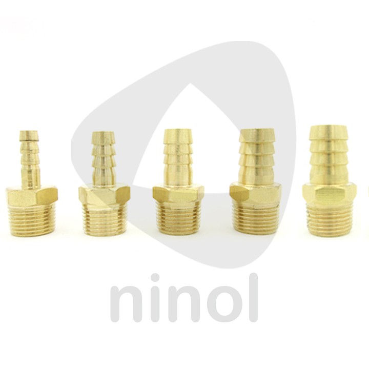 Đầu nối thau đuôi chuột ren ngoài 9.6-27mm nối ống