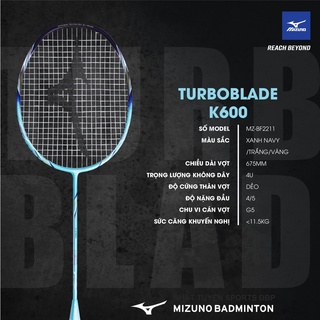 Vợt cầu lông mizuno turbo blade k600
