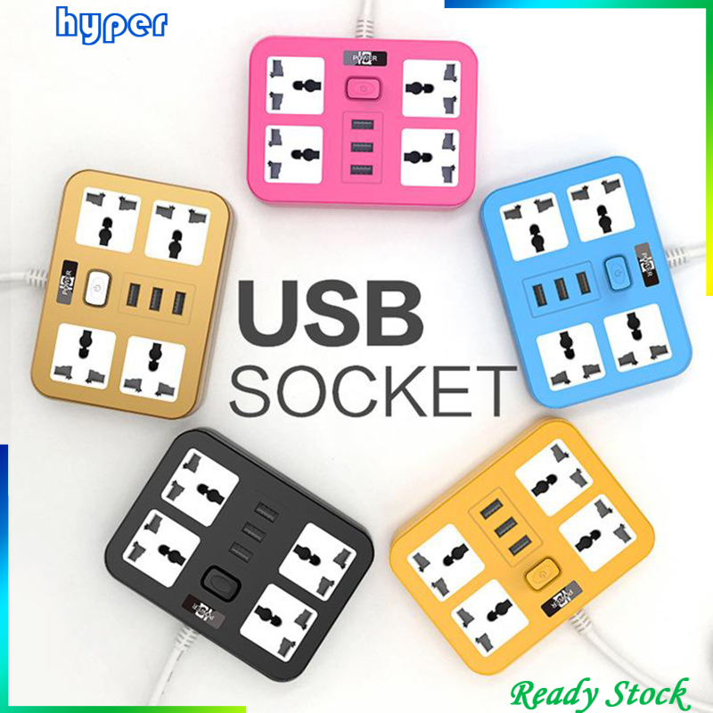 Ổ Cắm Điện 3 Cổng Usb 1.8m | BigBuy360 - bigbuy360.vn