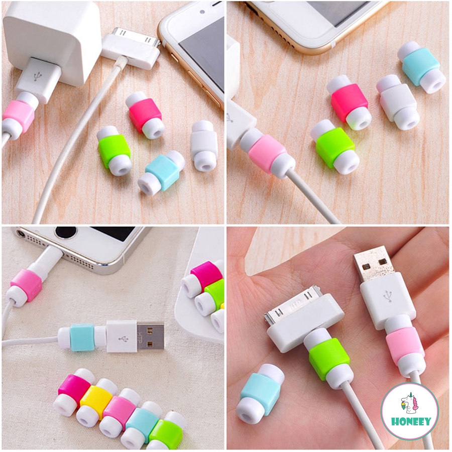 Set 4 đầu nối bảo vệ dây cáp dữ liệu USB tiện dụng