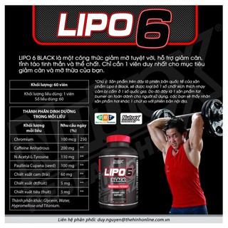  {FREESHIP} NUTREX LIPO 6 BLACK UC - HỔ TRỢ ĐỐT MỠ NHANH