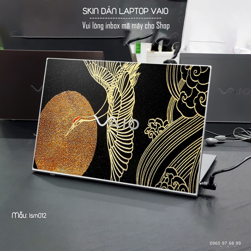 Skin dán Laptop Sony Vaio in hình Chim Hạc Phù Tang - lsm012 (inbox mã máy cho Shop)