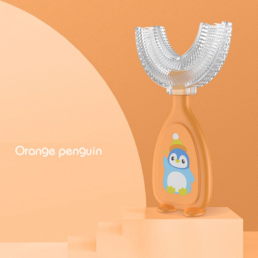 [Hàng mới về] Bàn Chải Đánh Răng Hình Chữ U Bằng Silicon Mềm Nhiều Màu Cho Bé 2-12 Tuổi