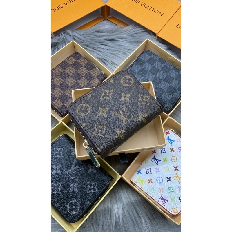 Ví L.V Nữ Mini Cầm Tay, Bóp Nữ Dáng Ngắn Đựng Tiền Đựng Thẻ Hàng Fullbox