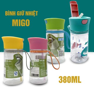 Bình đựng nước, bình nước bằng Nhựa BPA FREE MIGO Cao cấp - 1787 - An toàn, trong suốt, có rây lọc, quai xách tiện lợi!