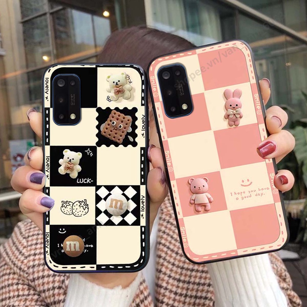 Ốp lưng Realme 7 / 7 Pro hình gấu, kẹo dễ thương cute