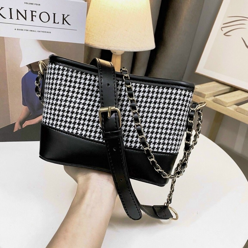 Túi xách nữ thời trang HUBO Ngọc Trinh phiên bản dạ cao cấp đeo chéo, đeo vai, kẹp nách, cầm tay size 19