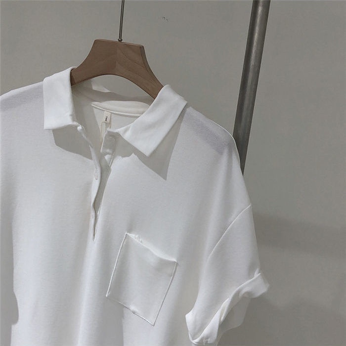 Đầm POLO Thể Thao Tay Ngắn Dáng Rộng Dài Qua Gối Có Size Lớn Thời Trang Mùa Hè Cho Nữ