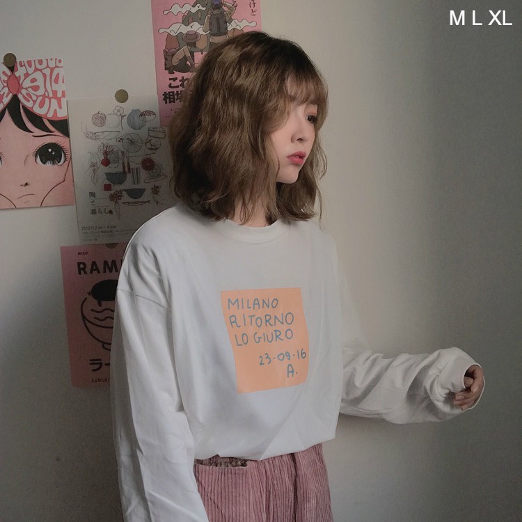 Áo thun dài tay  MILANO  bo tay phông Unisex nam nữ tee oversize form rộng pull Ulzzang Streetwear thu đông vải mềm