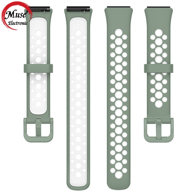 Dây Đeo Thay Thế Hai Màu Tương Phản Thoáng Khí Cho Đồng Hồ Huawei Band 7