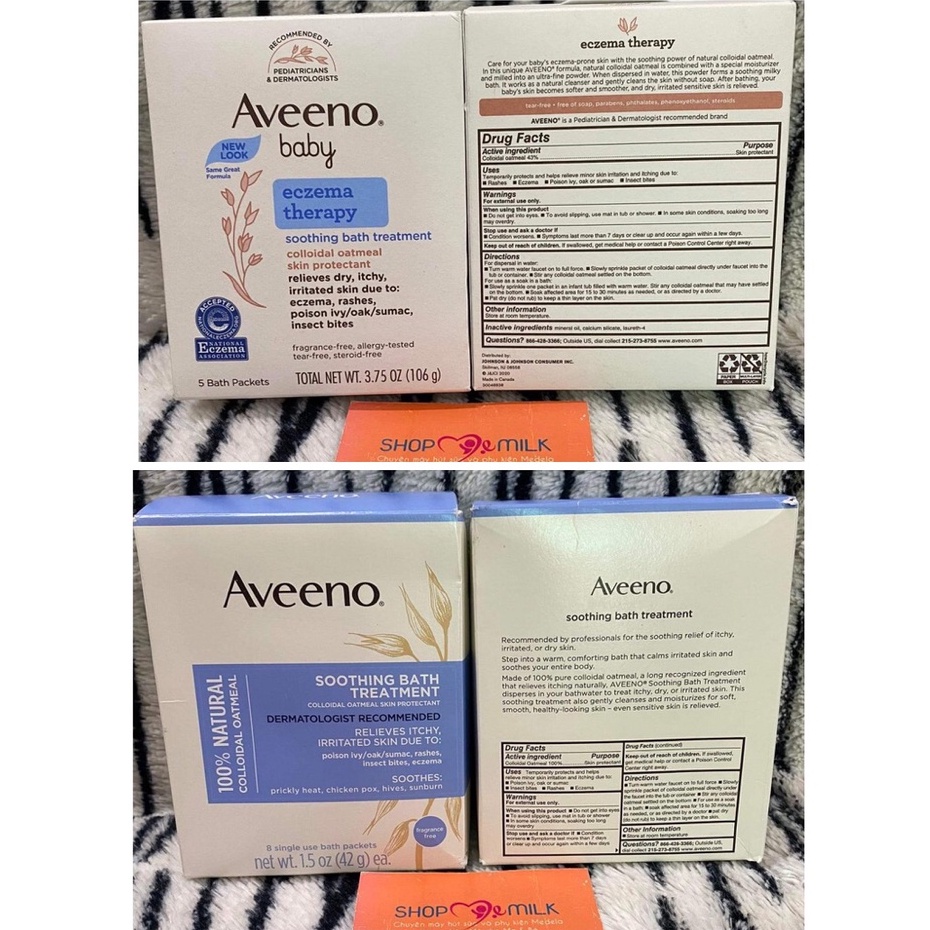 Bột tắm giảm chàm Aveeno Baby Eczema Therapy Bath Treatment