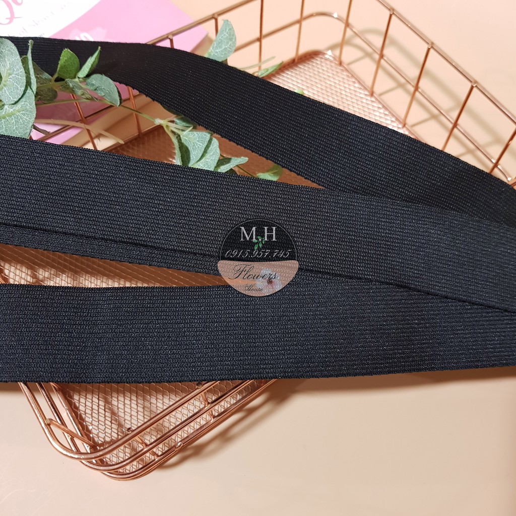 Dây chun may quần áo szie 3.8cm dây thun đen chất đanh dai và co giãn tốt, Maihoaflower