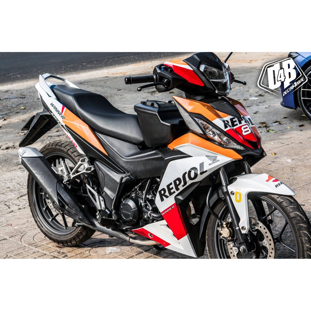 [D4B-Tem chuẩn xịn] Tem trùm xe Winner 150 White Repsol