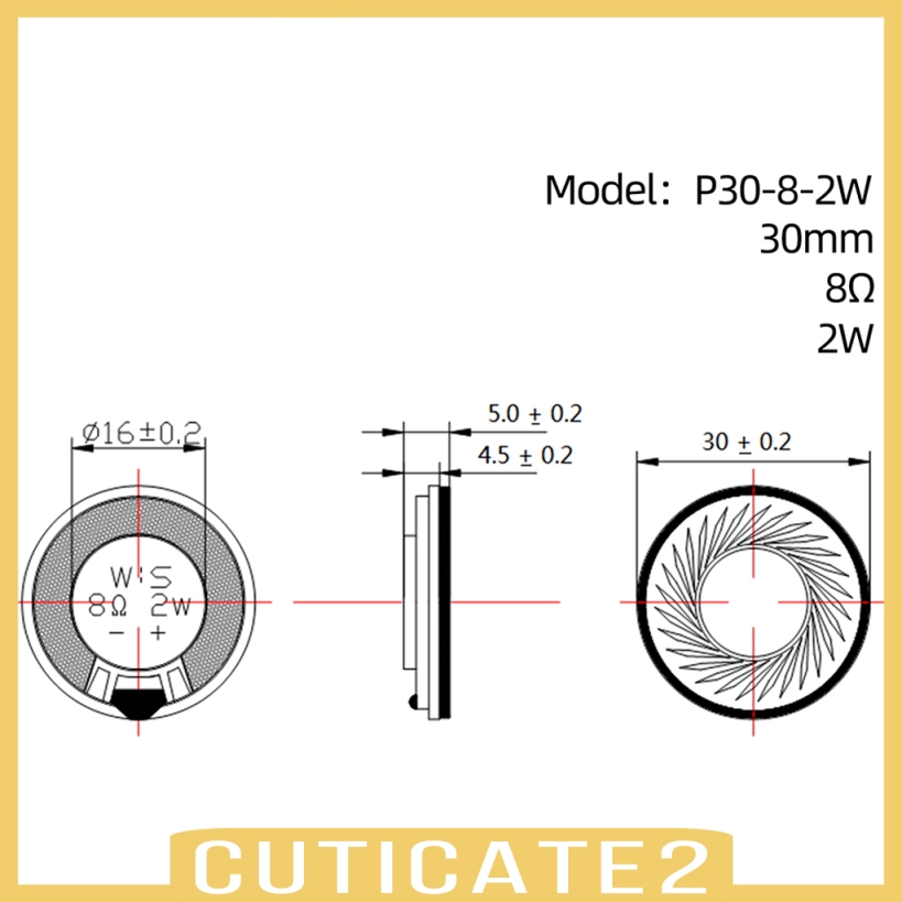 1 Loa Nam Châm Chống Nước 30mm 2w 8ohm