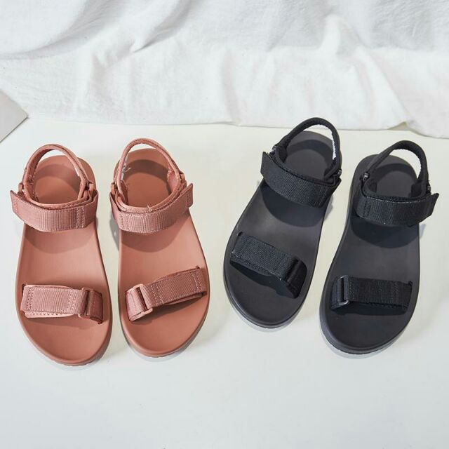 Dép sandal nữ sing đế đúc quai dán đơn giản dễ đi đế dẻo êm chân