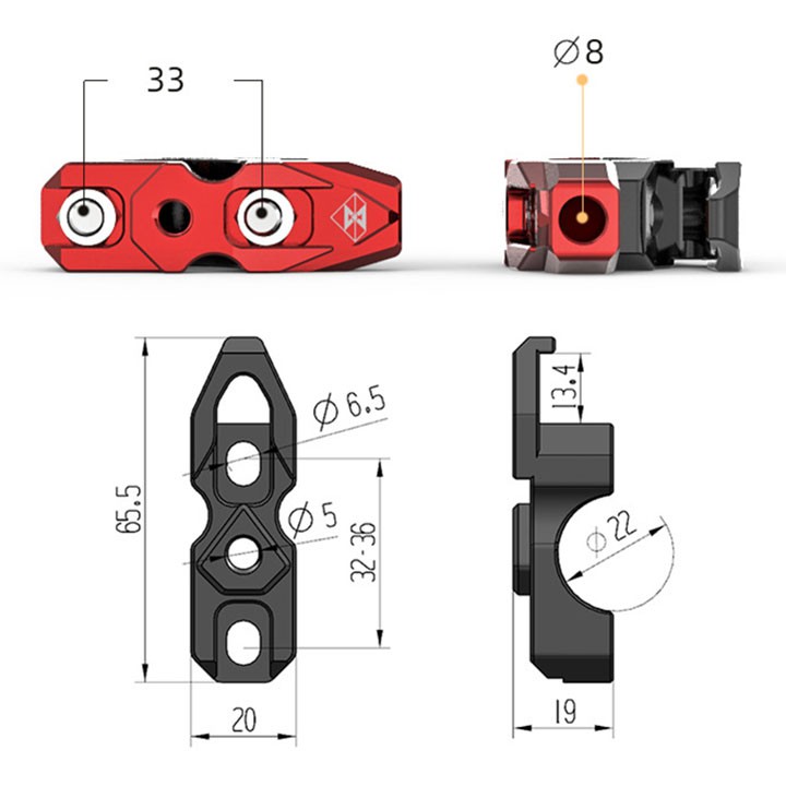 Móc Treo Spirit Beast Gắn Ghi Đông 22mm [ 1 Chiếc ]